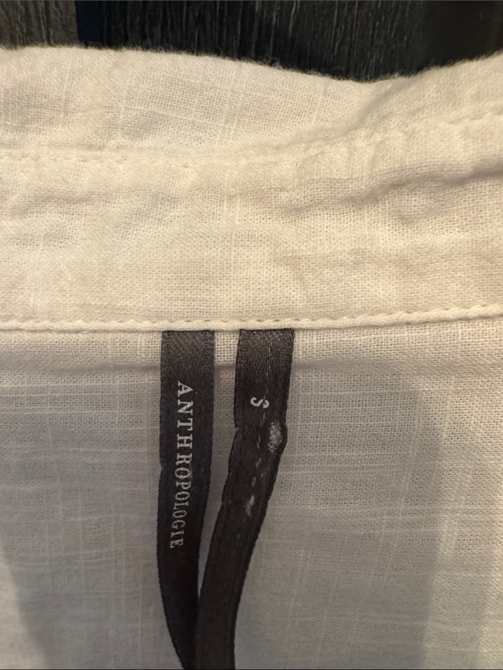 Anthropologie White Lightweight Tunic Top - Picture 2 of 5
